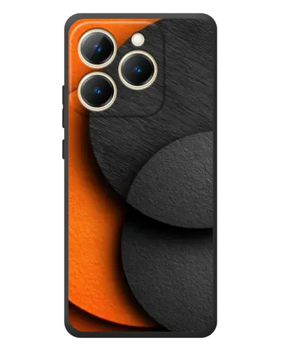 Чехол для Realme 15T с картинкой «Геометрия оранжевых кругов»