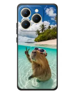 Чехол для Realme 15T с картинкой «Капибара на море» Чехол для Realme 15T с картинкой «Капибара на море»
