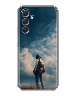 Чохол для Realme 15x з картинкою «Герой PUBG на скелі»