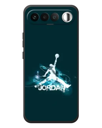 Чехол для RealMe 16 5G с картинкой «Jordan Blue Fire» Чехол для RealMe 16 5G с картинкой «Jordan Blue Fire»