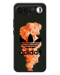 Чехол для RealMe 16 5G с картинкой «Оранжевый дым Adidas»