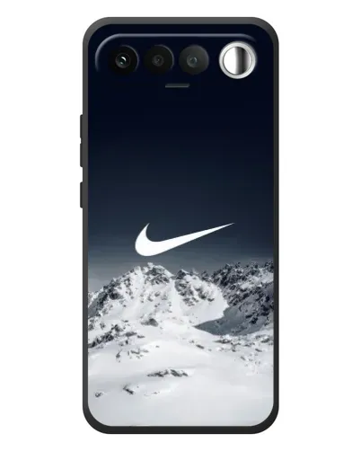 Чехол для RealMe 16 5G с картинкой «Nike — зимние горы» Чехол для RealMe 16 5G с картинкой «Nike — зимние горы»