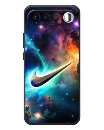 Чехол для RealMe 16 5G с картинкой «Космический Nike Swoosh» Чехол для RealMe 16 5G с картинкой «Космический Nike Swoosh»