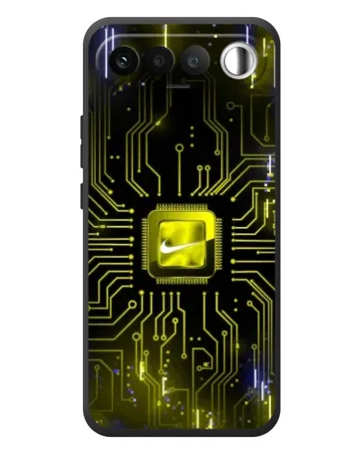 Чехол для RealMe 16 5G с картинкой «Nike — золотая искра» Чехол для RealMe 16 5G с картинкой «Nike — золотая искра»