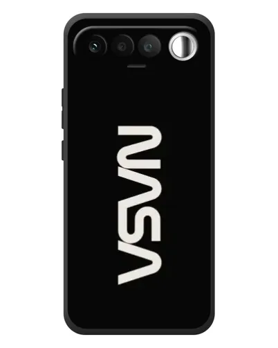 Чехол для RealMe 16 5G с картинкой «NASA — вертикальный логотип» Чехол для RealMe 16 5G с картинкой «NASA — вертикальный логотип»