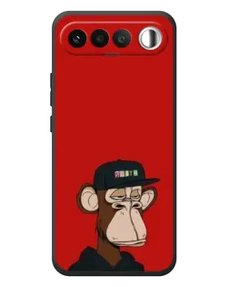 Чехол для RealMe 16 5G с картинкой «Bored Ape — красный фон»