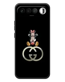 Чехол для RealMe 16 5G с картинкой «Минни Маус на лого»