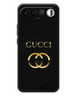 Чехол для RealMe 16 5G с картинкой «Золотой логотип Gucci»