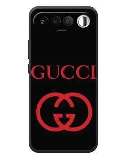 Чехол для RealMe 16 5G с картинкой «Gucci — красный логотип»