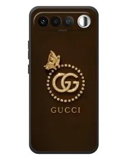Чехол для RealMe 16 5G с картинкой «Gucci — золотая бабочка»