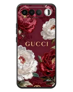 Чехол для RealMe 16 5G с картинкой «Gucci — бордовые розы»