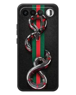 Чехол для RealMe 16 5G с картинкой «Gucci — змея на полосе»