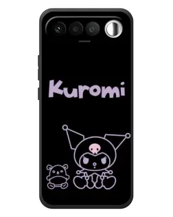 Чохол для RealMe 16 5G з картинкою «Kuromi — чорний мінімалізм»