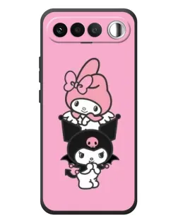 Чехол для RealMe 16 5G с картинкой «My Melody и Kuromi» Чехол для RealMe 16 5G с картинкой «My Melody и Kuromi»
