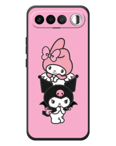 Чехол для RealMe 16 5G с картинкой «My Melody и Kuromi» Чехол для RealMe 16 5G с картинкой «My Melody и Kuromi»