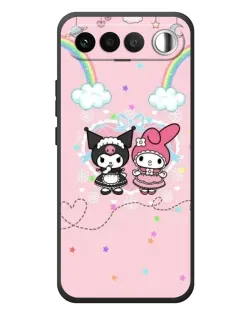 Чехол для RealMe 16 5G с картинкой «My Melody и Kuromi» Чехол для RealMe 16 5G с картинкой «My Melody и Kuromi»