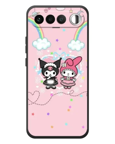 Чехол для RealMe 16 5G с картинкой «My Melody и Kuromi» Чехол для RealMe 16 5G с картинкой «My Melody и Kuromi»