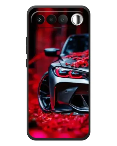 Чехол для RealMe 16 5G с картинкой «Спортивная BMW и цветы» Чехол для RealMe 16 5G с картинкой «Спортивная BMW и цветы»