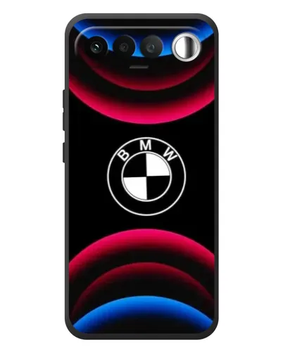 Чехол для RealMe 16 5G с картинкой «Логотип BMW и неоновые дуги» Чехол для RealMe 16 5G с картинкой «Логотип BMW и неоновые дуги»