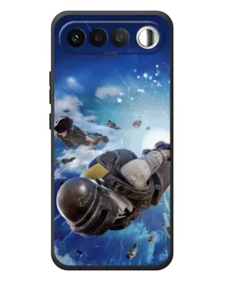 Чехол для RealMe 16 5G с картинкой «Десант PUBG — прыжок»