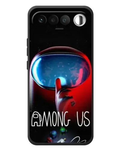 Чехол для RealMe 16 5G с картинкой «Красный импостер — макро»