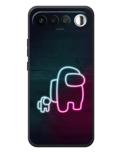 Чехол для RealMe 16 5G с картинкой «Among Us неон-арт»