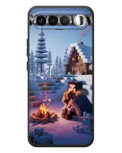 Чохол для RealMe 16 5G з картинкою «Зимовий Minecraft»