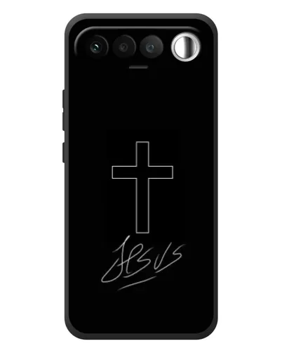 Чехол для RealMe 16 5G с картинкой «Графический крест Jesus» Чехол для RealMe 16 5G с картинкой «Графический крест Jesus»