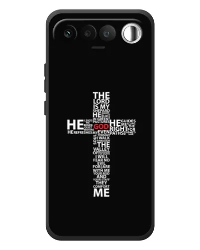 Чехол для RealMe 16 5G с картинкой «Текстовый крест» Чехол для RealMe 16 5G с картинкой «Текстовый крест»