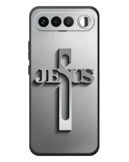 Чехол для RealMe 16 5G с картинкой «Металлический крест Jesus» Чехол для RealMe 16 5G с картинкой «Металлический крест Jesus»