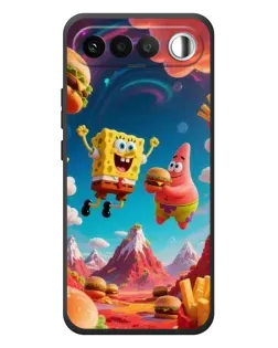 Чехол для RealMe 16 5G с картинкой «Космический фастфуд»