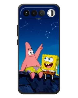 Чехол для RealMe 16 5G с картинкой «Губка Боб и Патрик ночью»