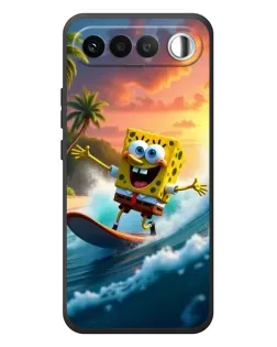 Чехол для RealMe 16 5G с картинкой «Губка Боб серфингист»