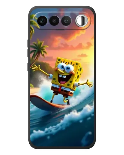 Чехол для RealMe 16 5G с картинкой «Губка Боб серфингист»
