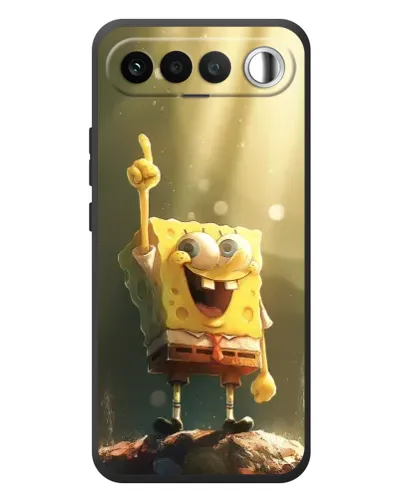 Чехол для RealMe 16 5G с картинкой «Сияющий Спанч Боб»