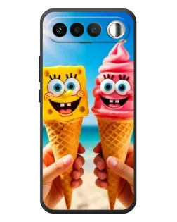 Чехол для RealMe 16 5G с картинкой «Спанч Боб мороженое»