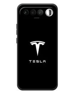 Чехол для RealMe 16 5G с картинкой «Tesla White Logo»