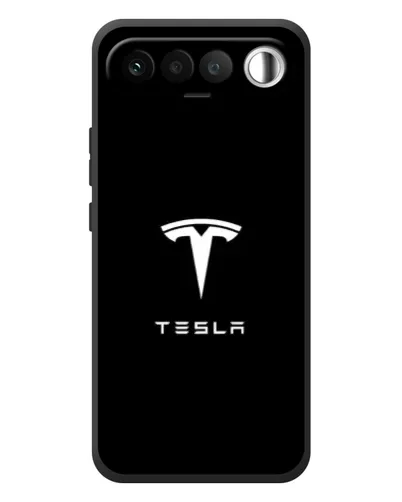 Чехол для RealMe 16 5G с картинкой «Tesla White Logo»