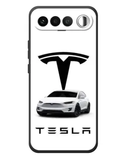 Чехол для RealMe 16 5G с картинкой «Tesla White Style»