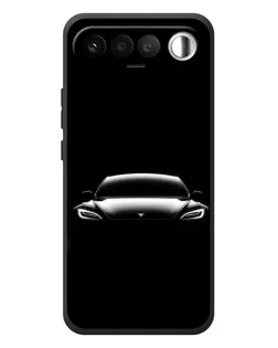 Чехол для RealMe 16 5G с картинкой «Фары Tesla Night»