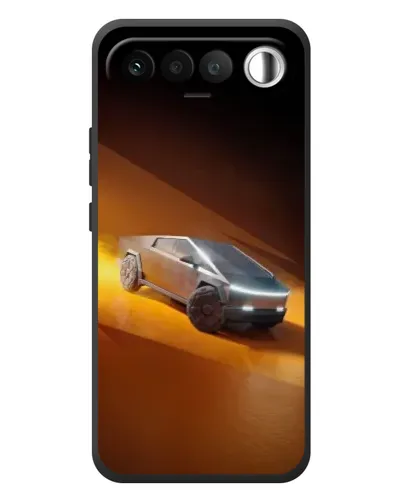 Чехол для RealMe 16 5G с картинкой «Cybertruck в пустыне»