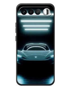 Чехол для RealMe 16 5G с картинкой «Tesla в неоне»