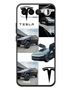 Чехол для RealMe 16 5G с картинкой «Коллаж Cybertruck Tesla»