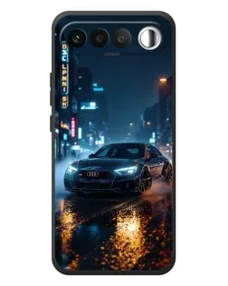 Чехол для RealMe 16 5G с картинкой «Ночной город и Audi»