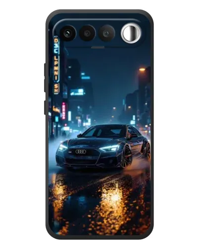 Чехол для RealMe 16 5G с картинкой «Ночной город и Audi» Чехол для RealMe 16 5G с картинкой «Ночной город и Audi»