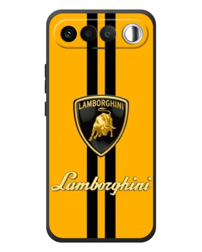 Чехол для RealMe 16 5G с картинкой «Lamborghini Stripe желтый»