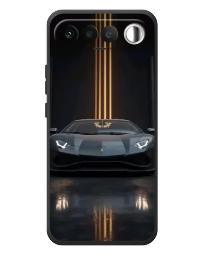 Чехол для RealMe 16 5G с картинкой «Lamborghini золотые линии»