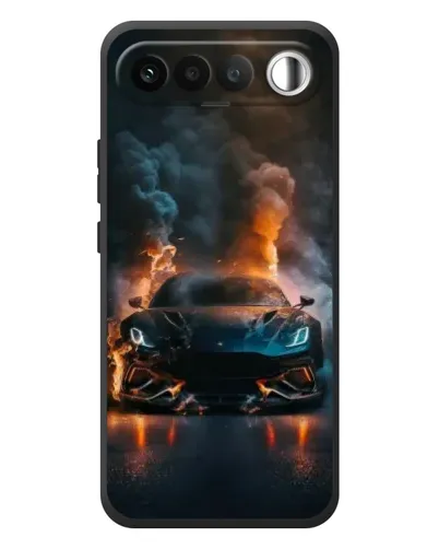 Чехол для RealMe 16 5G с картинкой «Lamborghini дымная эстетика»
