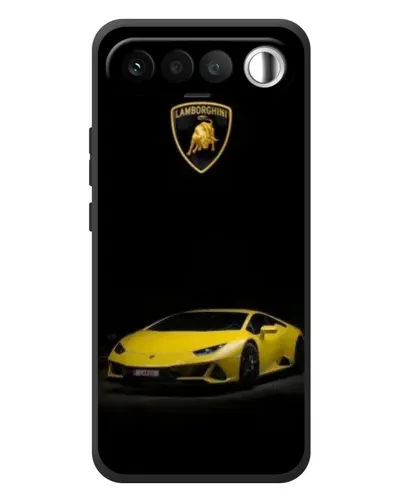 Чехол для RealMe 16 5G с картинкой «Lamborghini желтый акцент»