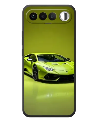 Чехол для RealMe 16 5G с картинкой «Салатовый Lamborghini Huracan»